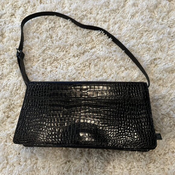 Calvin Klein Black Embossed Shoulder Bag - Picture 1 of 3